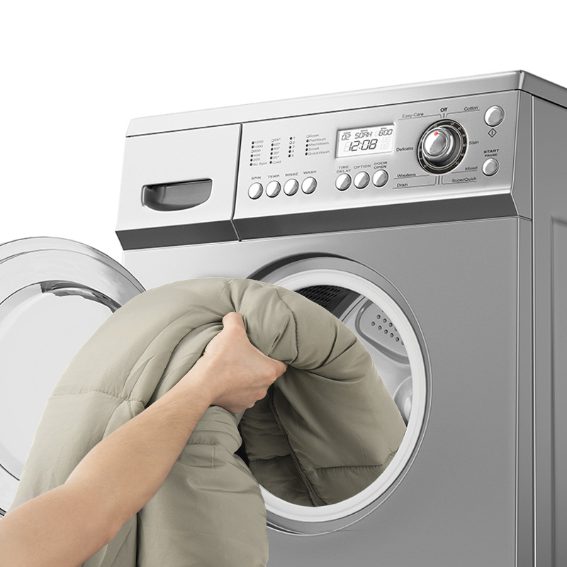 Naturehike prateľný spacák M180 s kapucňou 1200g - šedý ľavý